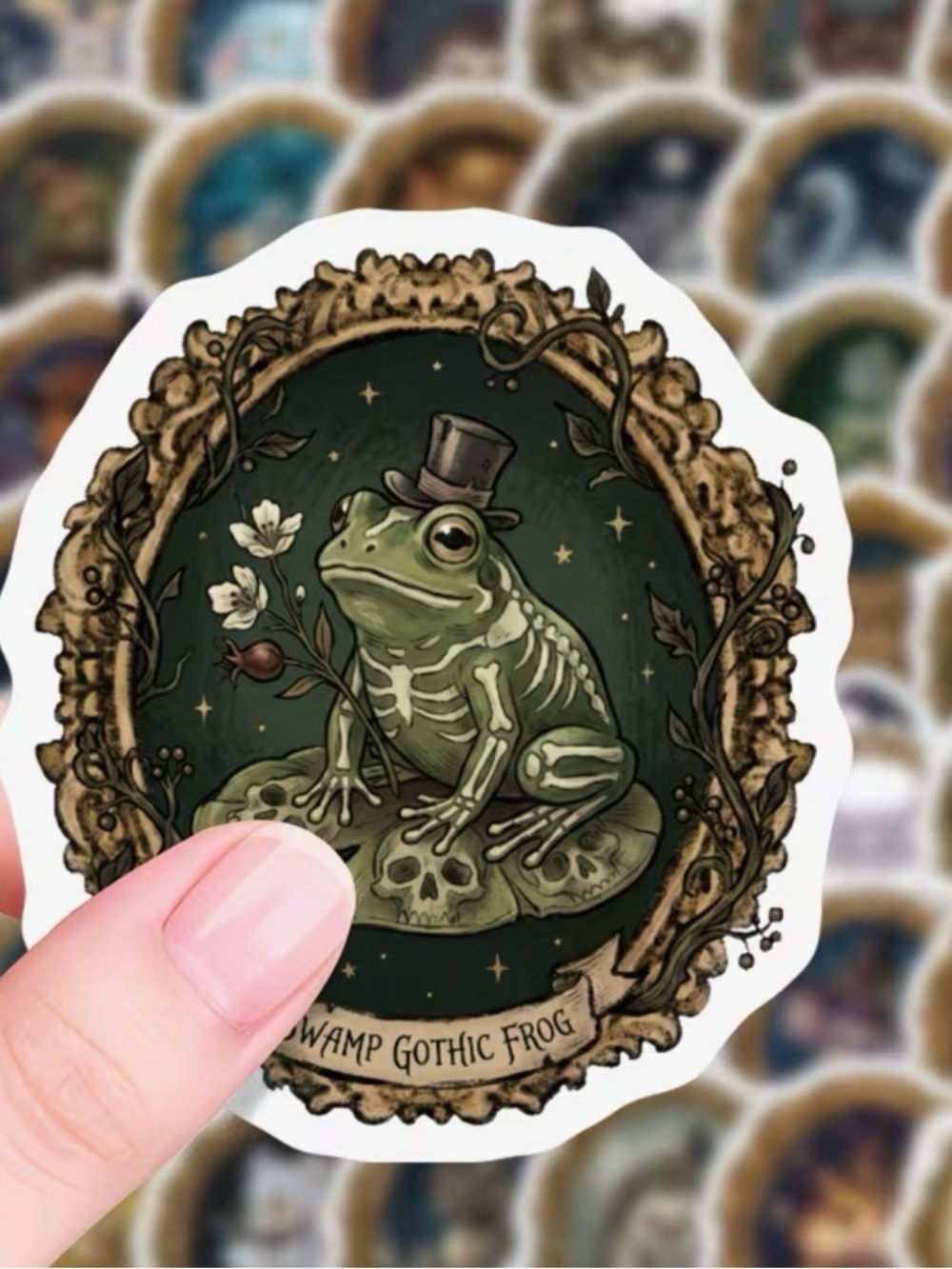 50 Gothic Animals Frames Stickers Halloween Dark Costumes